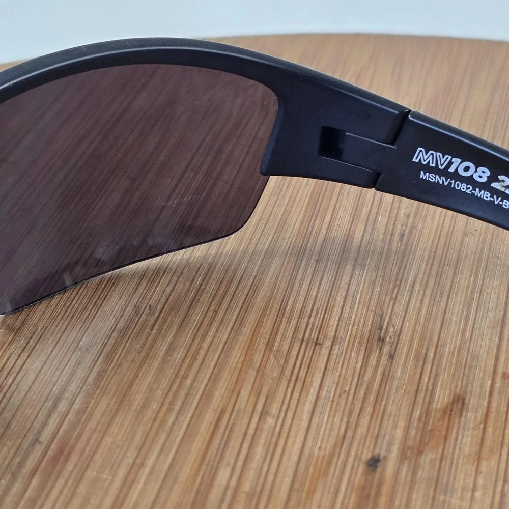 Marucci MV108 2.0 Sunglasses Mens One Size Black Gray Wrap MSNV1082-MB-V-BK